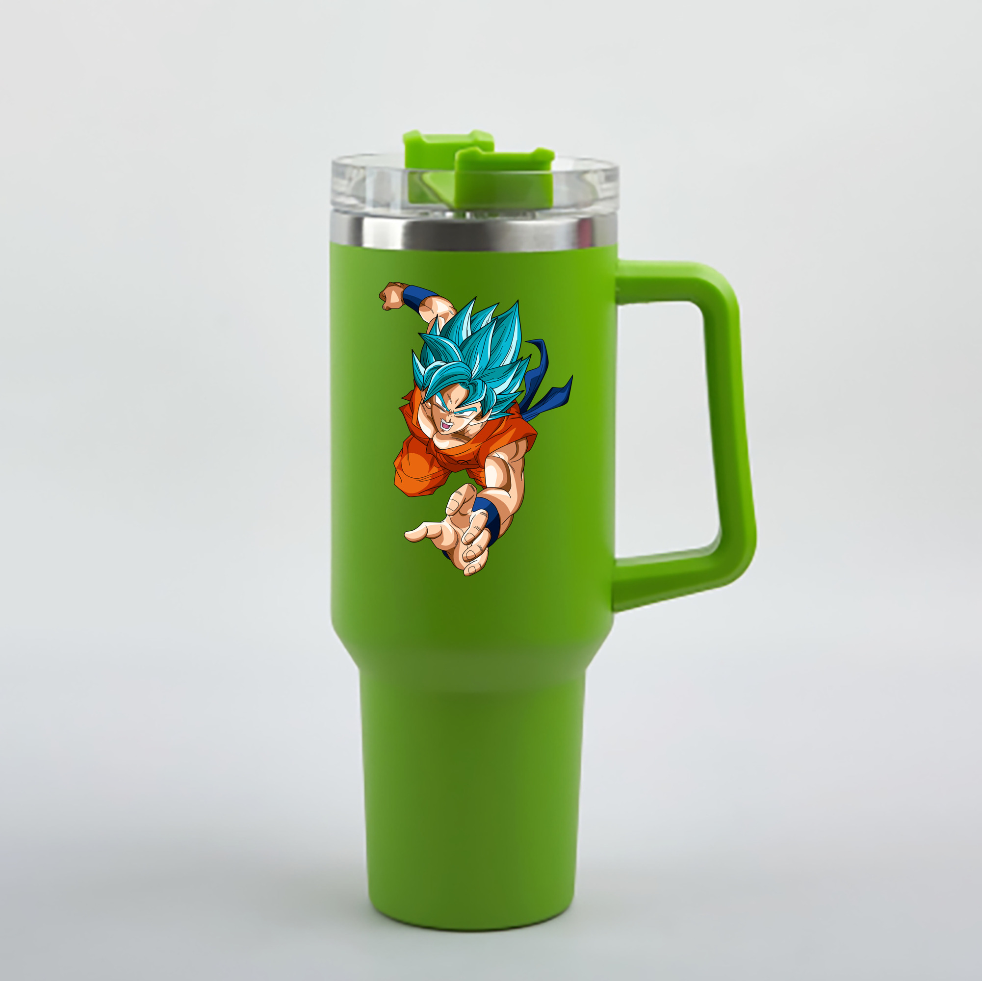 （画像用） ドラゴンボール ベジット DRAGON BALL Vegetto 1200mL車用タンブラー - クリスタルステッカー（プラスチックストロー付き）